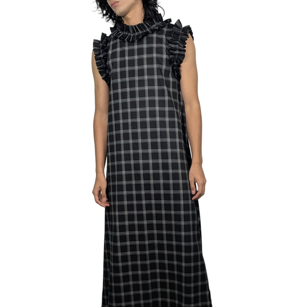 SS26 TRAPEZE GOWN • TARTAN