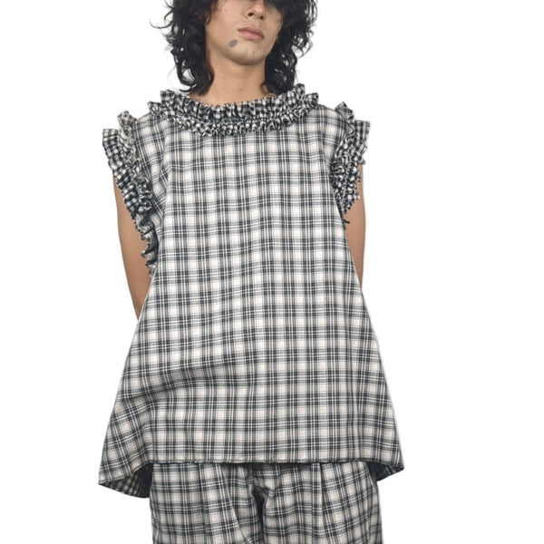 SS26 TRAPEZE TUNIC • TARTAN